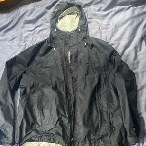 L.L. Bean Large Rain Jacket Black